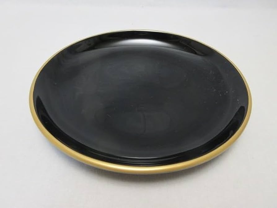 未使用 茶道具 龍作 輪島塗 天然木製 渕金呂色 銘々皿5客揃 茶器